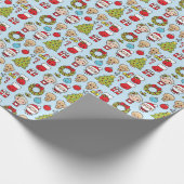 Kawaii Kerstmis Cadeaupapier (Hoek)