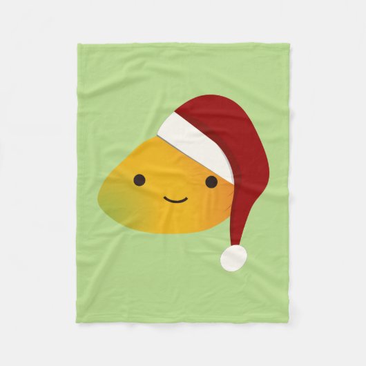 Kawaii Kerstmis Mango Fleece Deken (Voorkant)