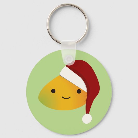 Kawaii Kerstmis Mango Sleutelhanger (Voorkant)