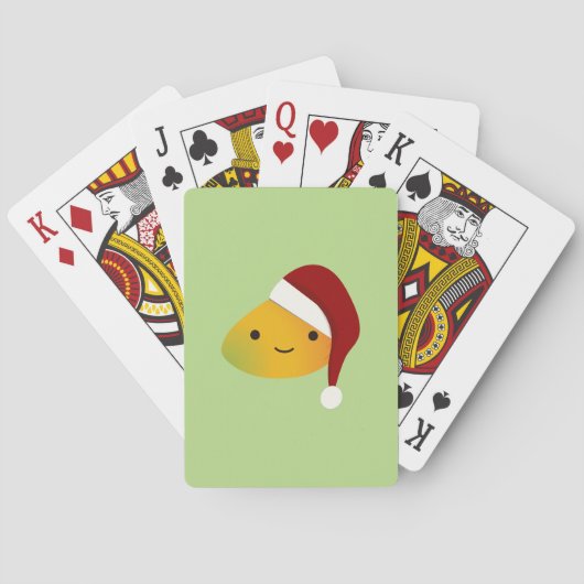 Kawaii Kerstmis Mango Speelkaarten (Achterkant)