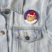 Kawaii Kerstmis oranje tabby kitty cat Ronde Button 5,7 Cm (In situ)