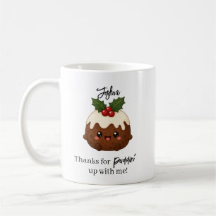 Kawaii Kerstpudding Grappig Gepersonaliseerd Cadea Koffiemok