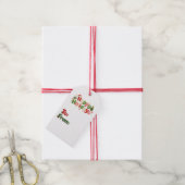 Kawaii kersttags cadeaulabel (Met Touw)