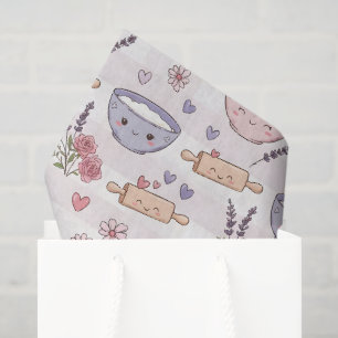 Kawaii Keuken Hart Bakken Roze Wit Paars Tissuepapier
