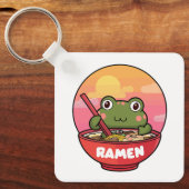 Kawaii kikker eet ramen sleutelhanger (Voorkant)