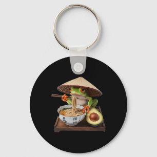 Kawaii Kikker Eten Ramen Japanse Noodles Sleutelhanger