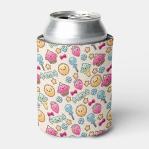 Kawaii-kinderpatroon met schattige doedels blikjeskoeler