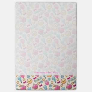 Kawaii-kinderpatroon met schattige doedels post-it® notes
