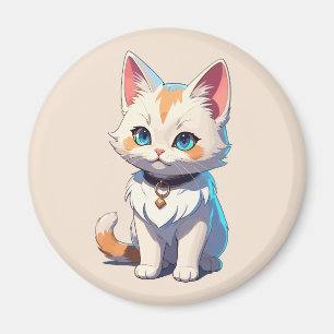 Kawaii Kitten met Feline Charm Magneet