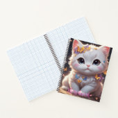Kawaii Kitty avec papillons Carnet Spiral (Intérieur)