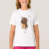 Kawaii Kitty avec Stars Nom T-shirt (Devant)