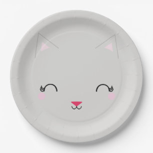 kawaii kitty cat BIRTHDAY PARTY bord GRAY