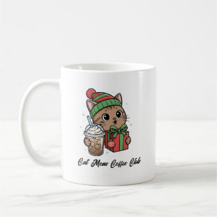 Kawaii Kitty Kerstcadeau voor Kattenliefhebbers Koffiemok