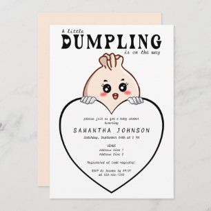 Kawaii kleine dumpling dim sum wit Baby shower Kaart