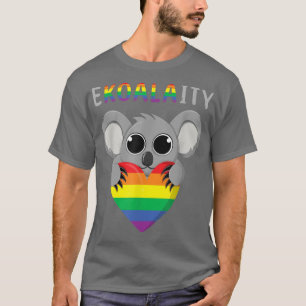 Kawaii Koala Beer Rainbow Gay Pride LGBTQ LGBT Pri T-shirt