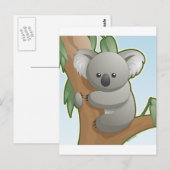 Kawaii Koala Briefkaart (Voorkant / Achterkant)