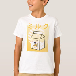 Kawaii Koe Retro Japanse Bananas Milk T-shirt