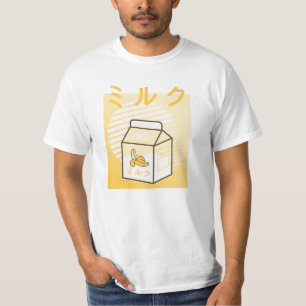 Kawaii Koe Retro Japanse Bananas Milk T-shirt
