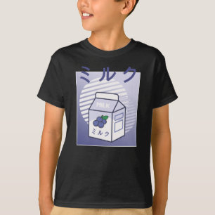 Kawaii Koe Retro Japanse blauwbes T-shirt