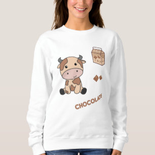 Kawaii Koe Retro Japanse chocolade Koeien Trui