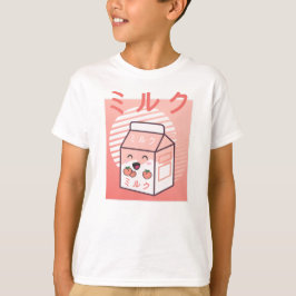 Kawaii Koe Retro Japanse peach Milk T-shirt