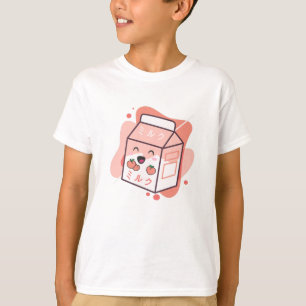 Kawaii Koe Retro Japanse peach Milk T-shirt