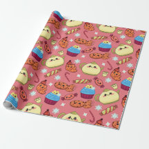 Kawaii koekjes en leuke thee tijd patroon