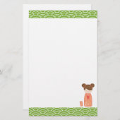 Kawaii Kokeshi Briefpapier (Voorkant / Achterkant)