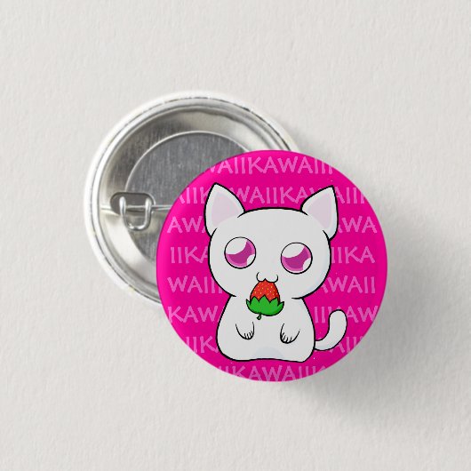 Kawaii Koneko Button (Voorkant /achterkant)