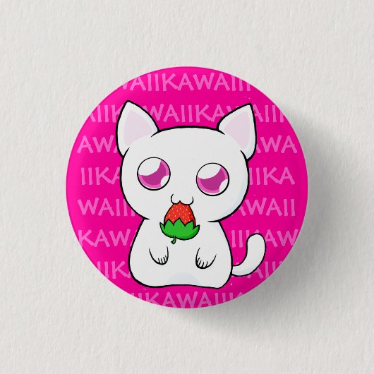Kawaii Koneko Button (Voorkant)