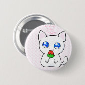 Kawaii Koneko Buttonnen Ronde Button 5,7 Cm (Voorkant /achterkant)