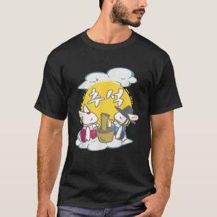 Kawaii Konijnen Ponden Koreaanse Chuseok Anime Gif T-shirt