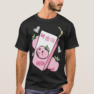 Kawaii Koreaanse perzik sap Fruit Lovable Cuteness T-shirt