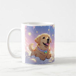 Kawaii Labrador Retriever hemel en sterren Koffiemok