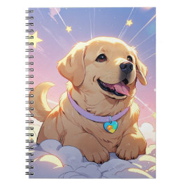 Kawaii Labrador Retriever hemel en sterren Notitieboek