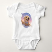 Kawaii Labrador Retriever hemel en sterren Romper (Voorkant)