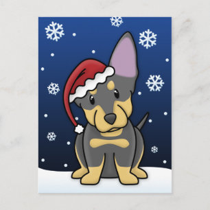 Kawaii Lancashire Heeler Carte postale de Noël