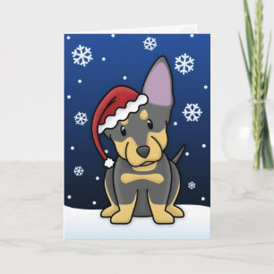 Kawaii Lancashire Heeler Christmas Kaart