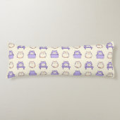 Kawaii Lavendel Knuffelkat Pastelkleurig Lichaams Lichaamskussen (Voorkant)