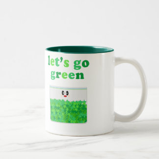 KAWAII LET'S GO GREEN POT MOKKOP TWEEKLEURIGE KOFFIEMOK