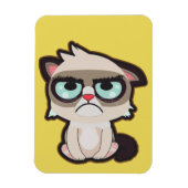 Kawaii, leuk en grappig, grimmig katteflex afbeeld magneet (Verticaal)