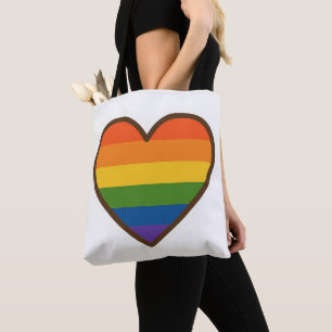 Kawaii LGBTQ+ Pride Heart Draagtas