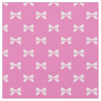 Kawaii Licht Roze Strikken op Donkerroze Stof