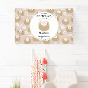 Kawaii Little Dumpling Genderneutraal Baby shower Spandoek