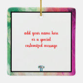 Kawaii Little Girl Red Ornament (Achterkant)