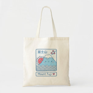 Kawaii Love Mount Fuji en Zon Japan Doodle Tote Bag