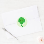 Kawaii Lucky Four Leaf Clover Ronde Sticker (Envelop)