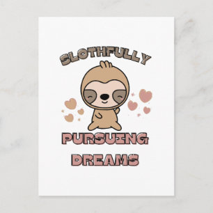 Kawaii Luiaard Dieren Puns Briefkaart