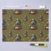 Kawaii luiaard. Grappige Ierse kabouter. Saint Pat Tissuepapier (Craft)