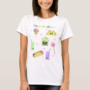 KAWAII LUNCH DATE LEUKE PICKNICK Eten T-shirt